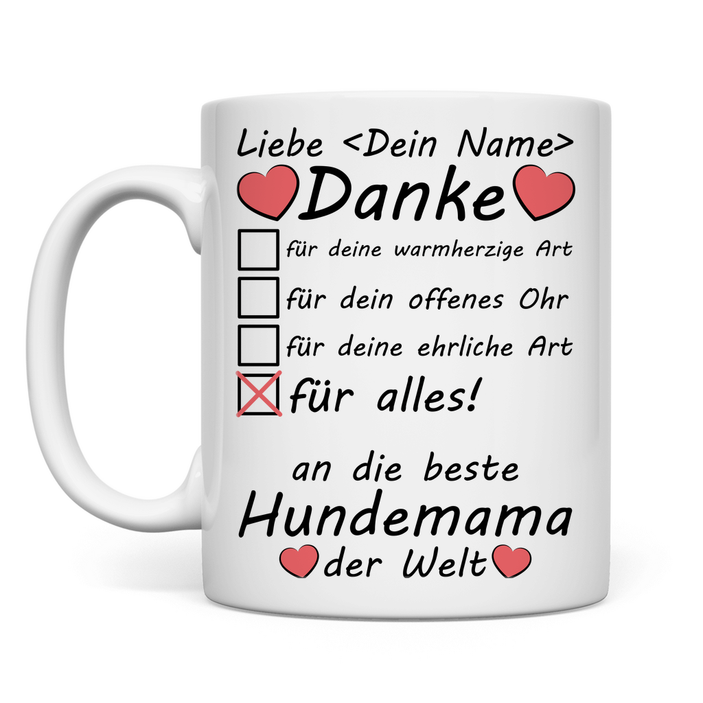 Hundemama Tasse Personalisiert Danke Geschenk