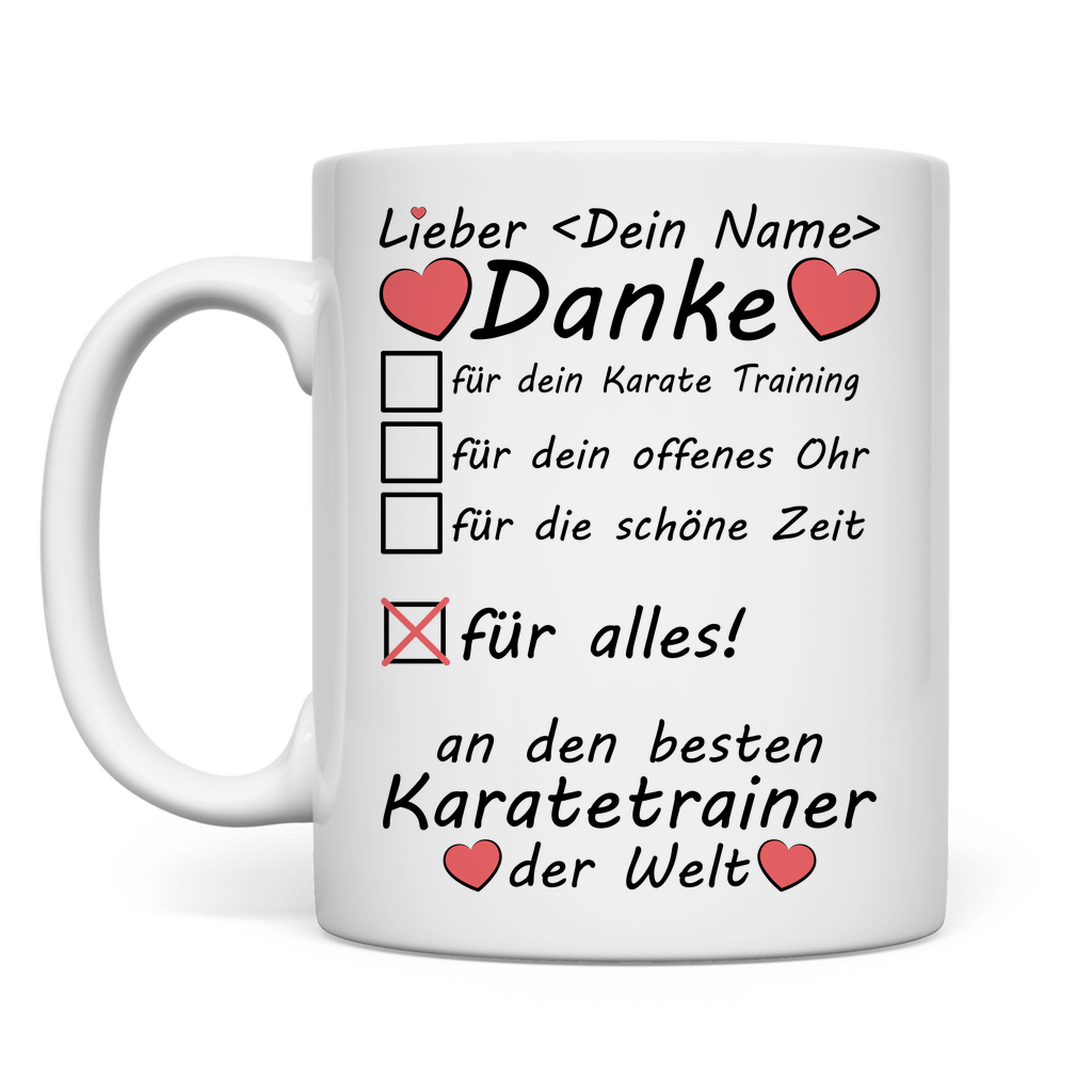 Beste Karate Trainer | Abschied | Geschenk Tasse Danke