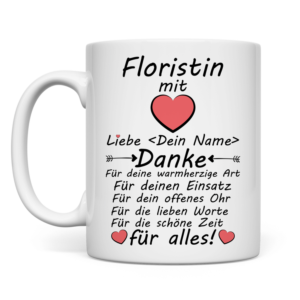 Danke an Floristin | Geschenk Tasse