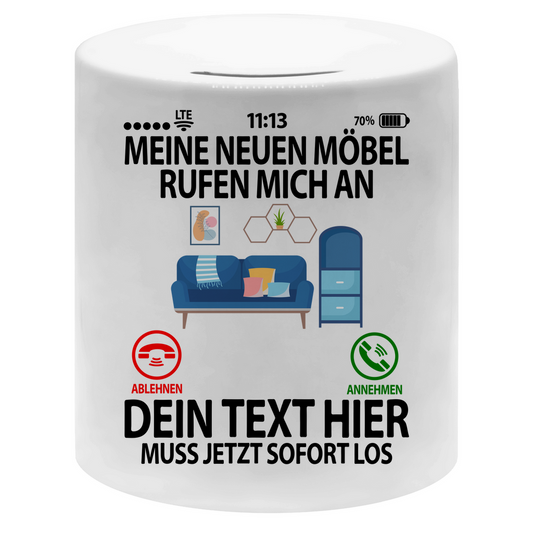 Neue Möbel Spardose | Möbelkauf Geldgeschenk Personalisiert