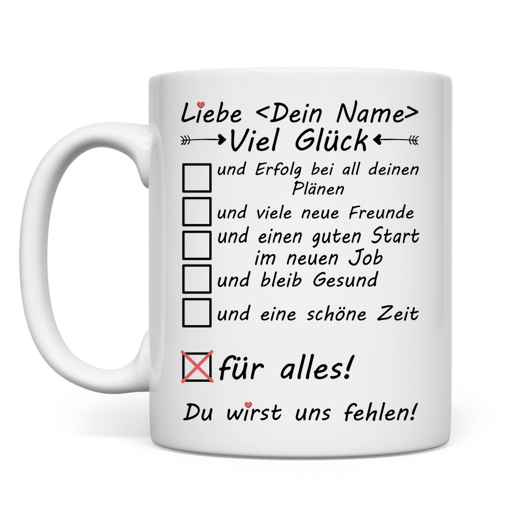 Auswandern Abschiedsgeschenk | für Kollegin tasse