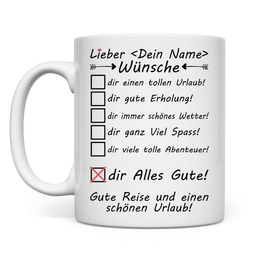 Schöne Ferien Wünschen | Kollegen | Geschenk Tasse