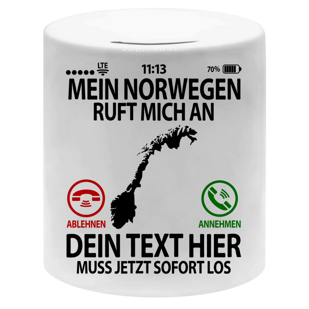 Norwegen Reise Spardose | Sparbüchse | Urlaubskasse