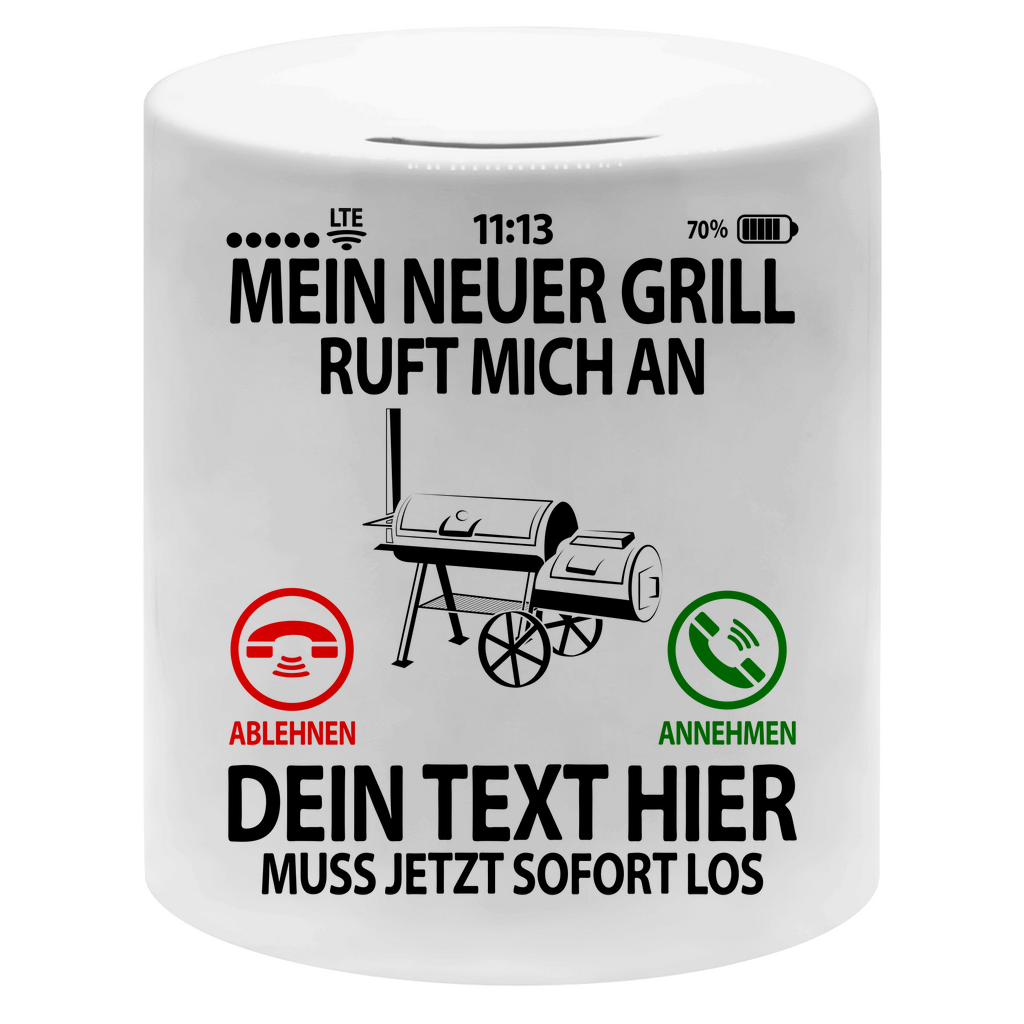 Neuen Grill Smoker | Geldgeschenk | Spardose mit Namen