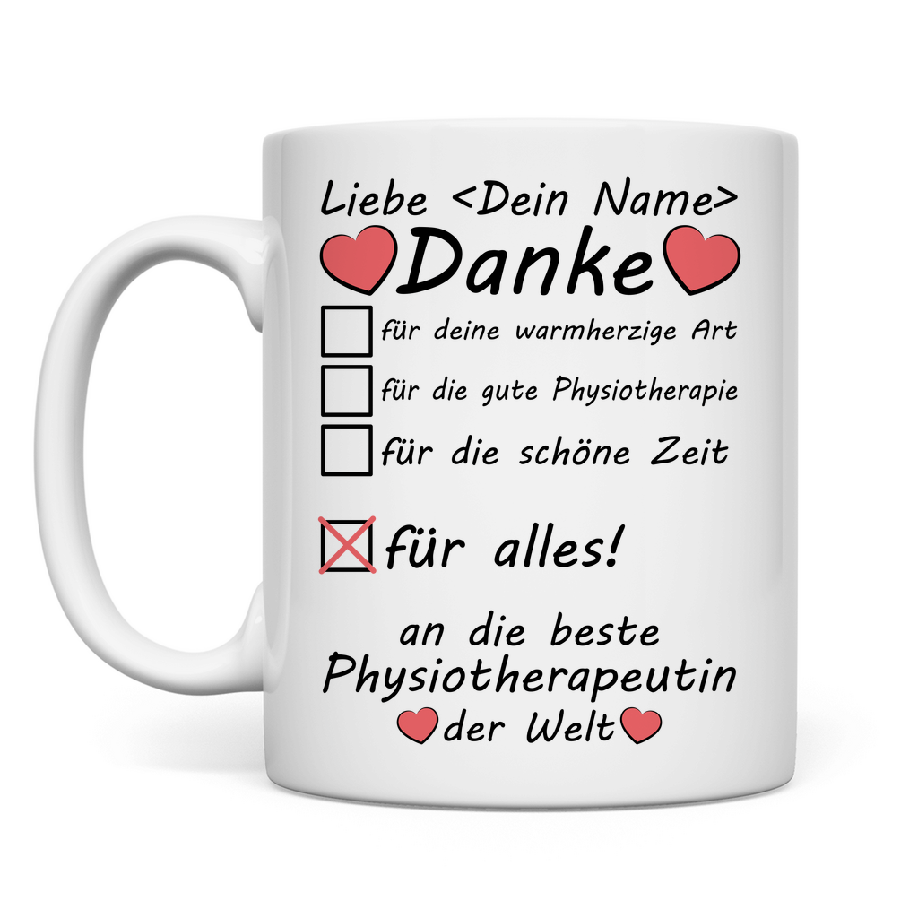 Beste Physiotherapeutin | Tasse mit Namen