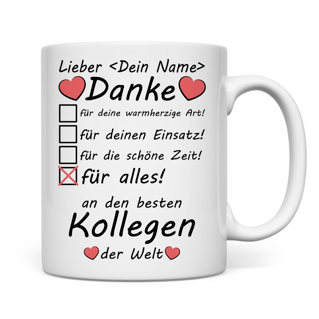 Letzte Schicht Geschenk | Kollege | zum Abschied Tasse rückseite