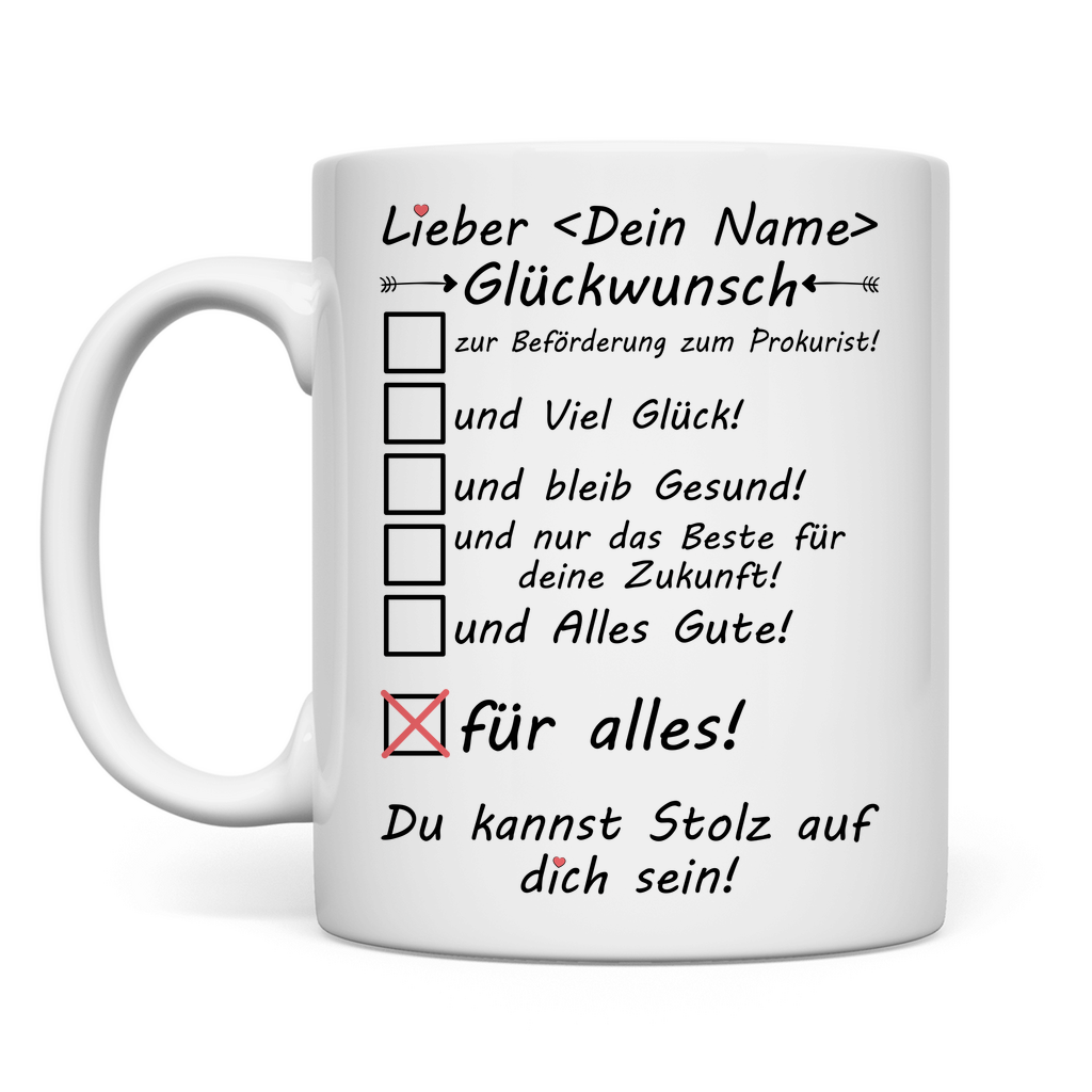 Beförderung zum Technischer Prokurist | Geschenk  Tasse Glückwunsch