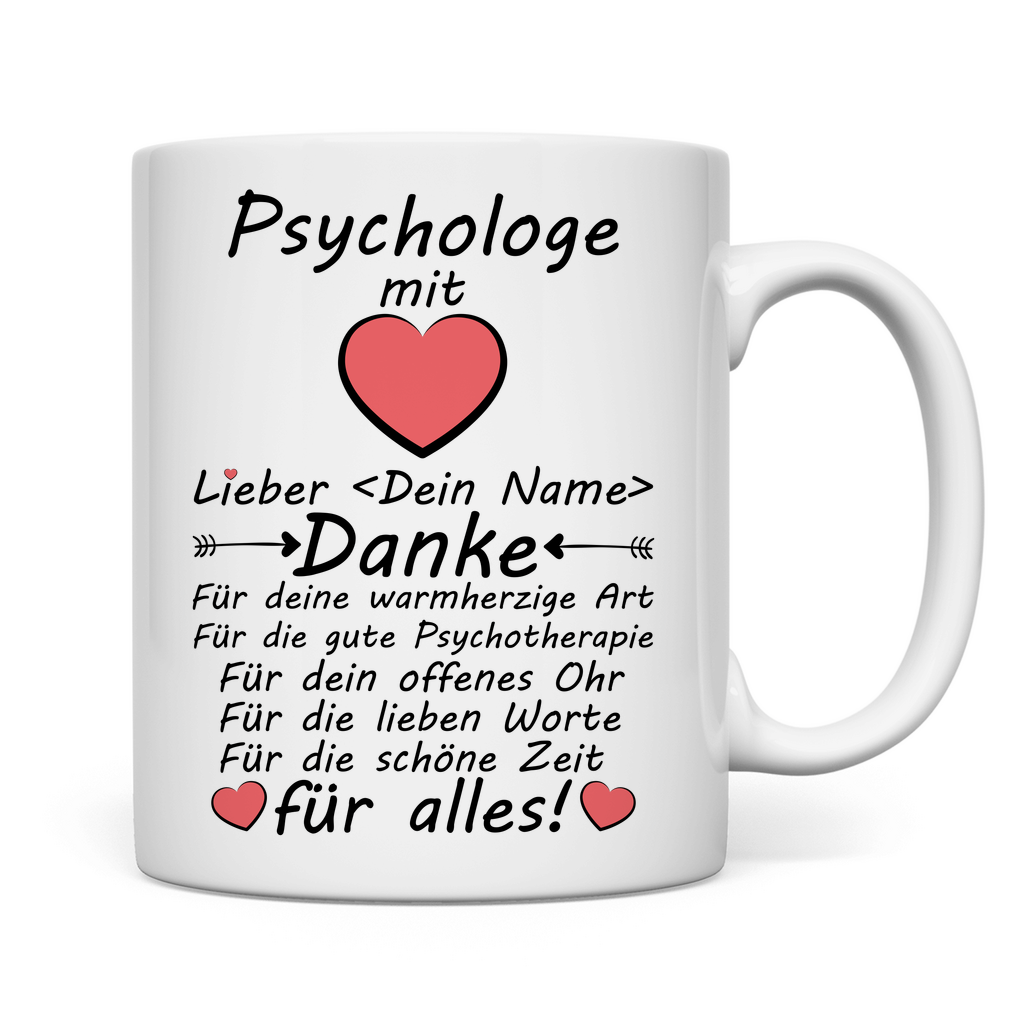Danke Sagen an Psychologen | Tasse Geschenk rückseite