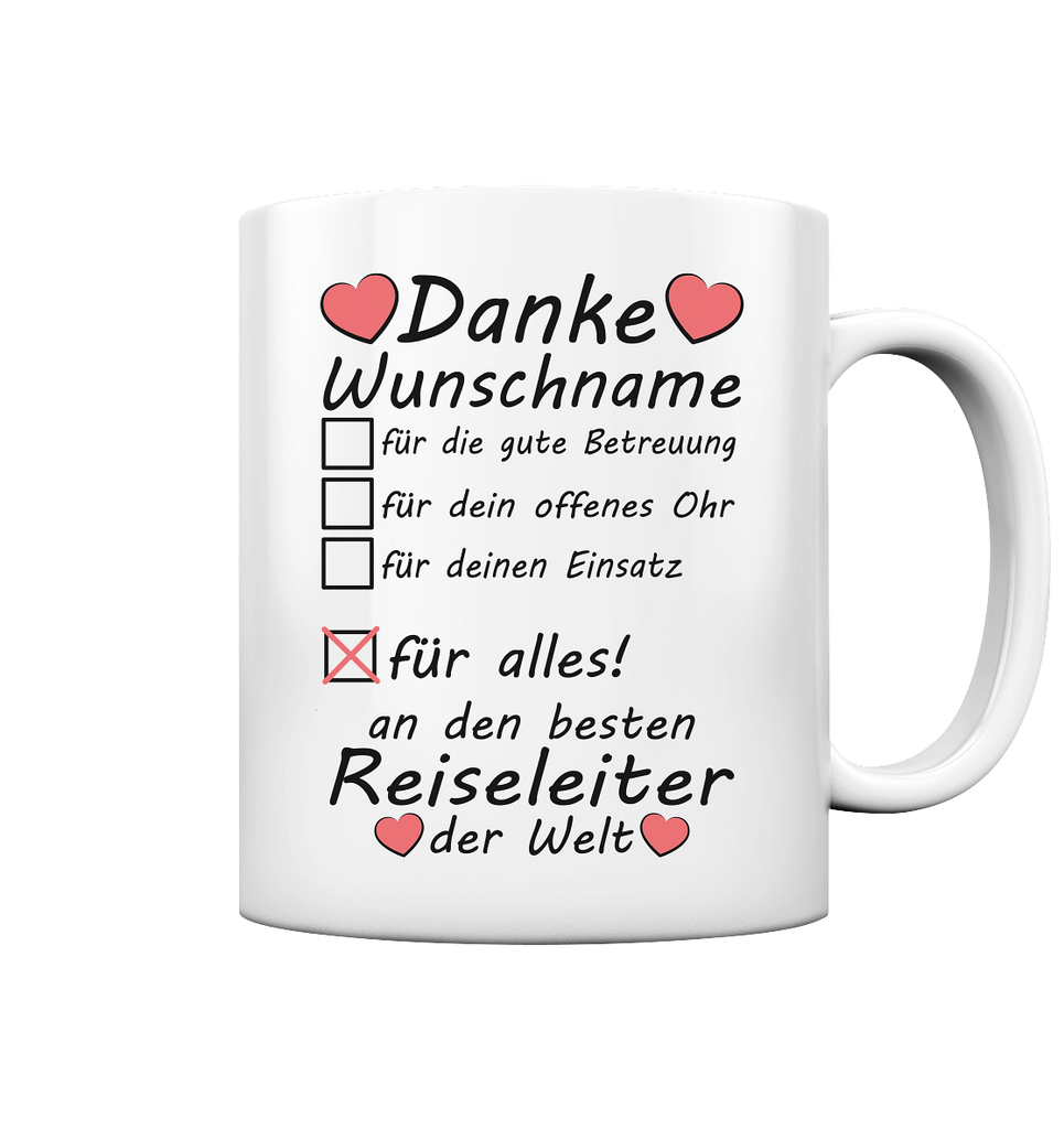 Danke Sagen an Reiseleiter Tasse - Reiseleitung Geschenk 