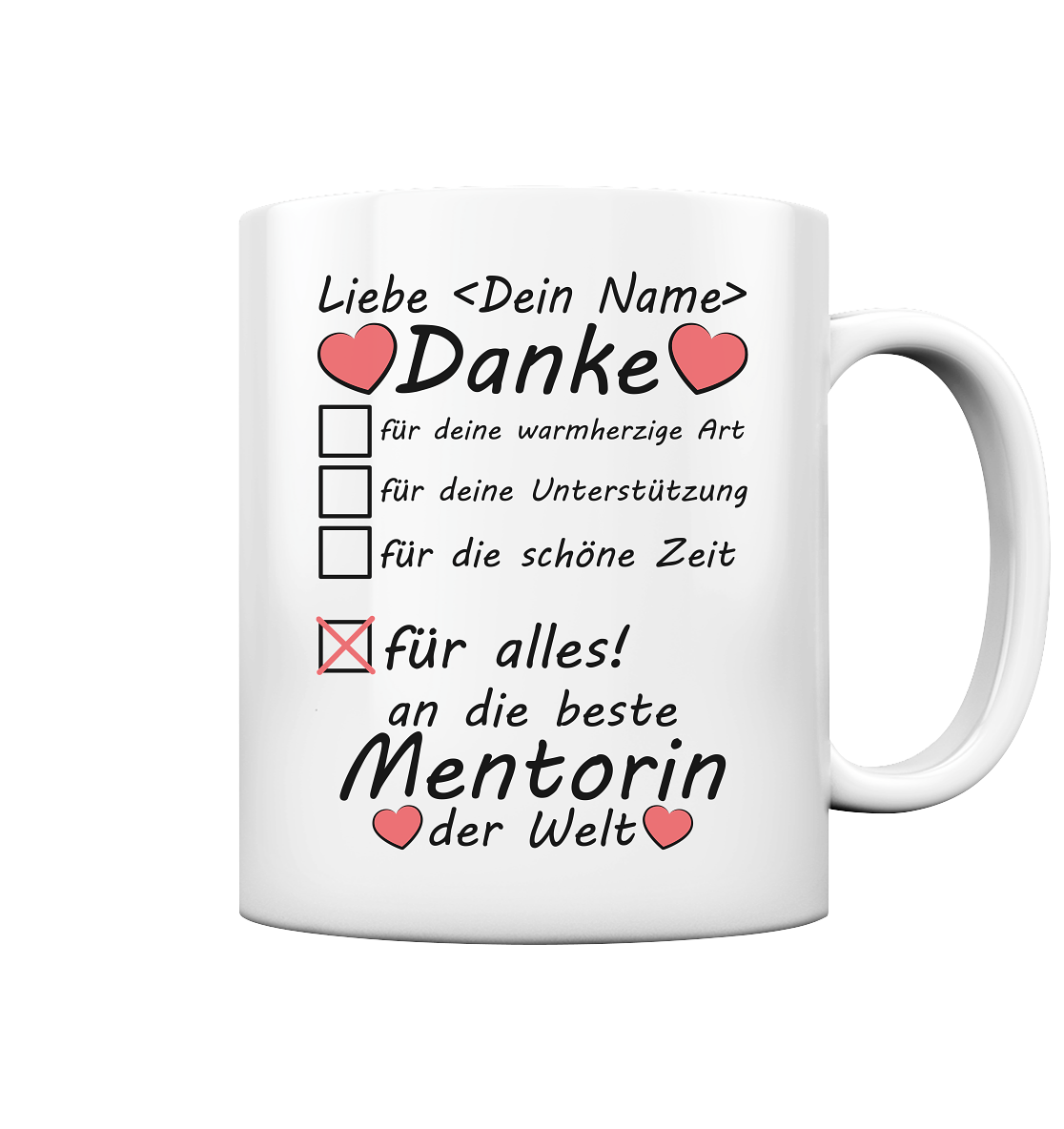 Beste Mentorin Geschenk | Danke Tasse