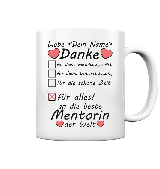 Beste Mentorin Geschenk | Danke Tasse