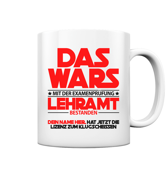 Referendariat Lehramt bestanden | Geschenk Tasse rot