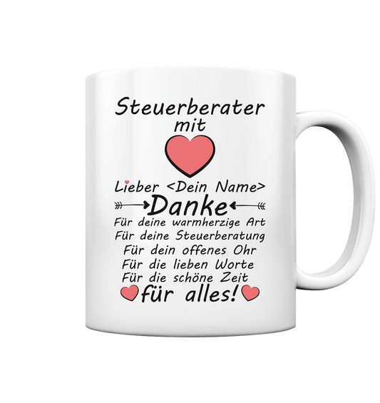 Danke Steuerberater | Geschenk für Steuerberatung Tasse