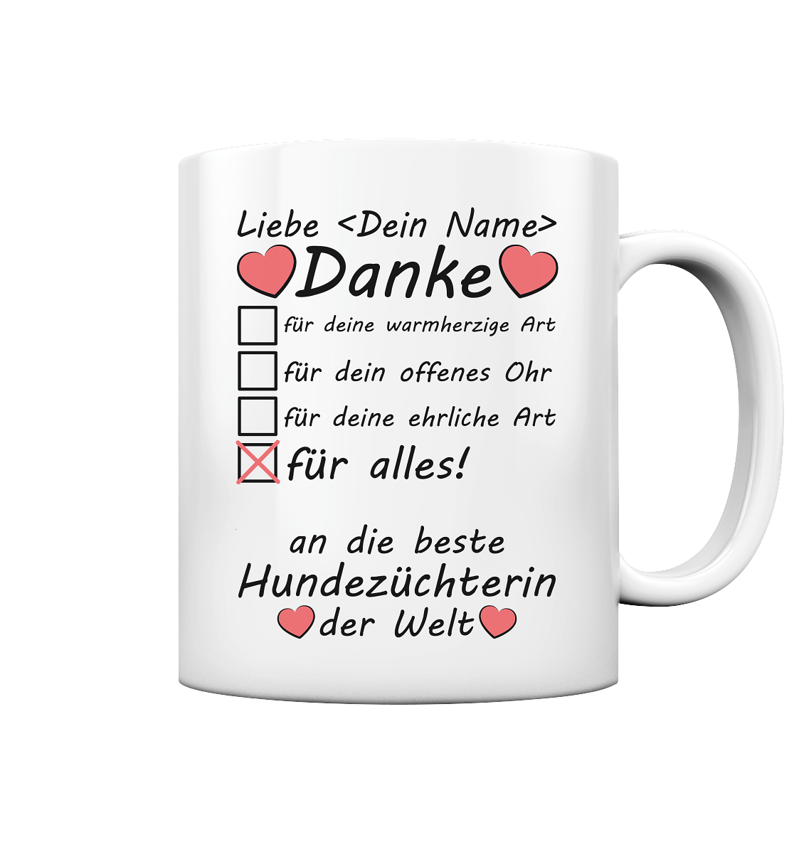 Danke sagen an Hundezüchterin | Tasse  2