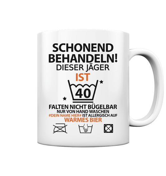 40. Geburtstag Jäger | Geschenk | Wunschname Tasse