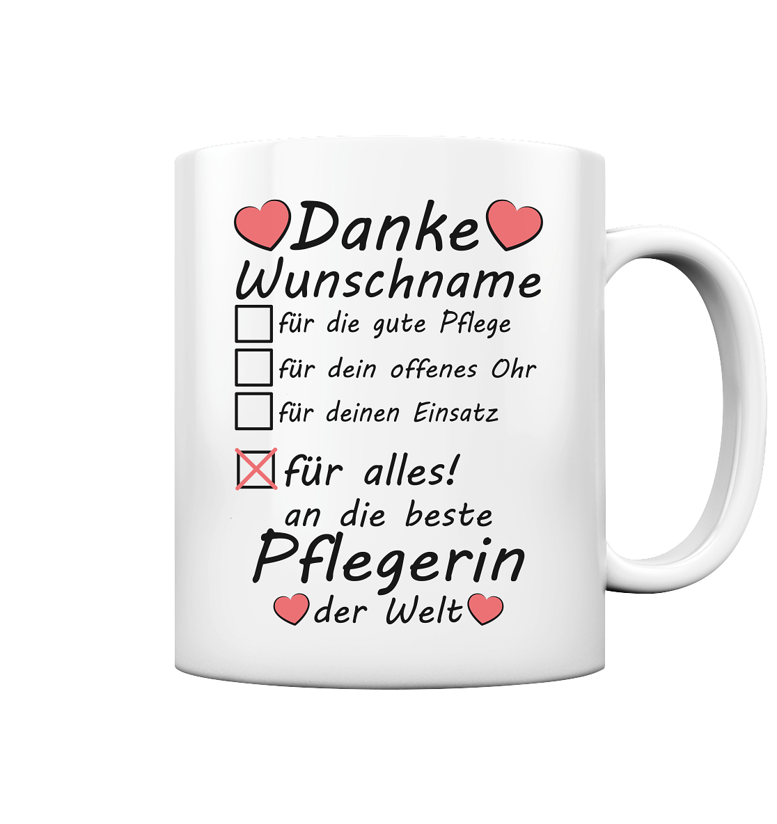 Dankeschön Danke Geschenk für Pflegepersonal PflegerinTasse