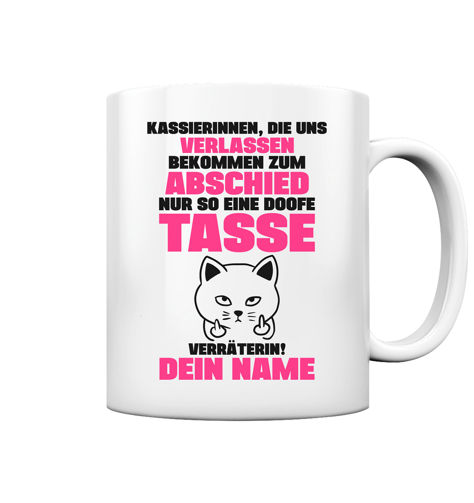 Kassiererin Abschiedsgeschenk  Tasse 