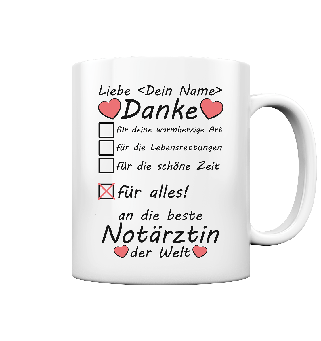 Danke an Notärztin | Dankeschön Tasse 2