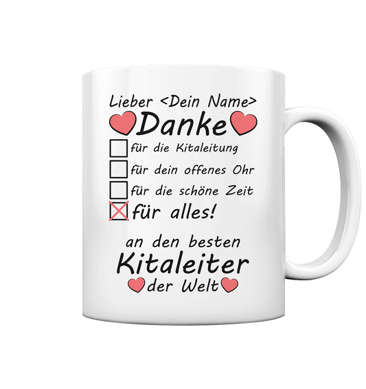 Danke sagen Kita Leitung | von Eltern | Tasse kitaleiter