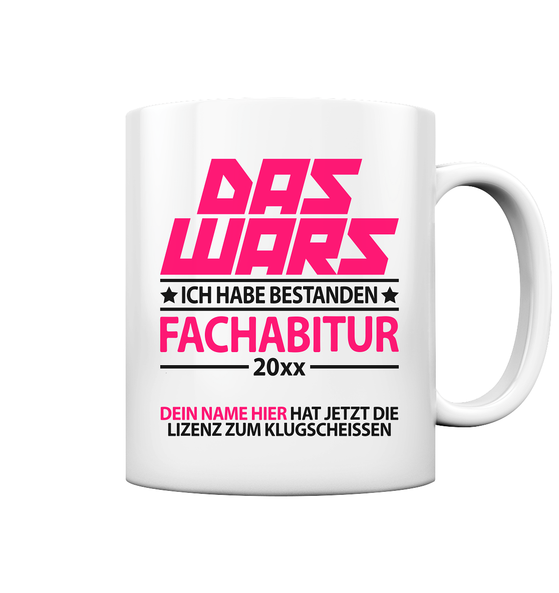 Fachabitur Abschluss Tasse Geschenk Personalisiert mit Namen
