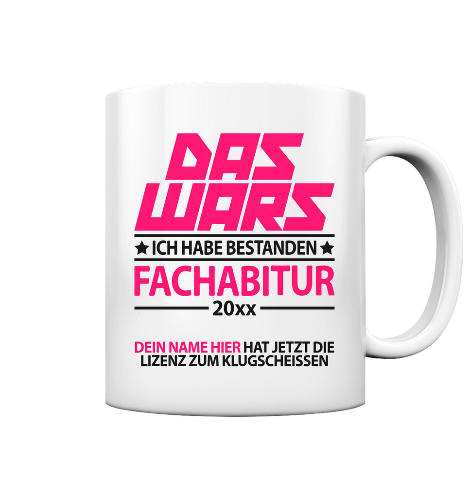 Fachabitur Abschluss Tasse Geschenk Personalisiert mit Namen