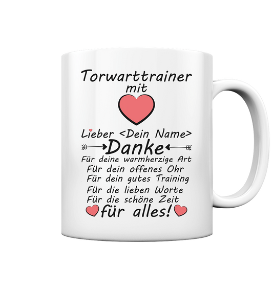 Torwarttrainer Geschenk | Danke für Alles Tasse