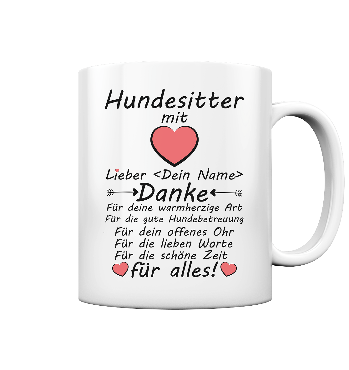 Danke Sagen Tasse | für gute Hundebetreuung Hundesitter 2
