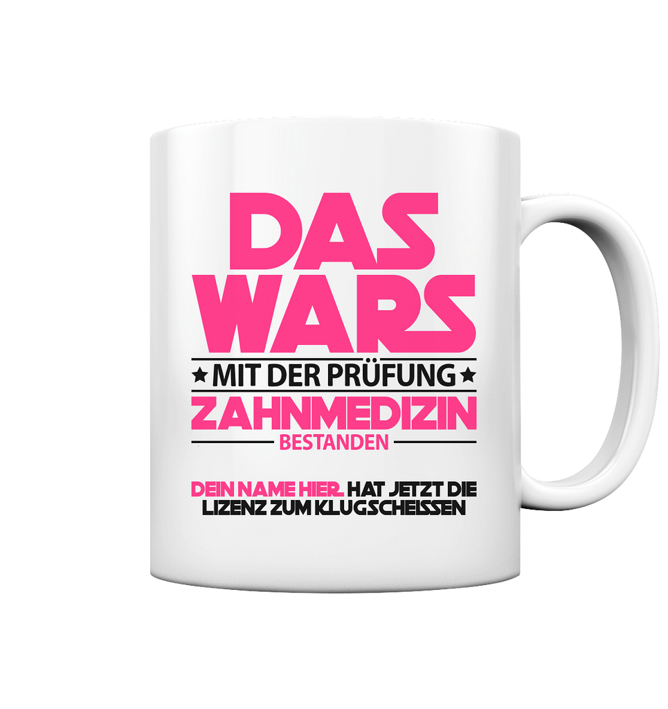 Doktortitel Zahnmedizin bestanden | Geschenk tasse pink 2