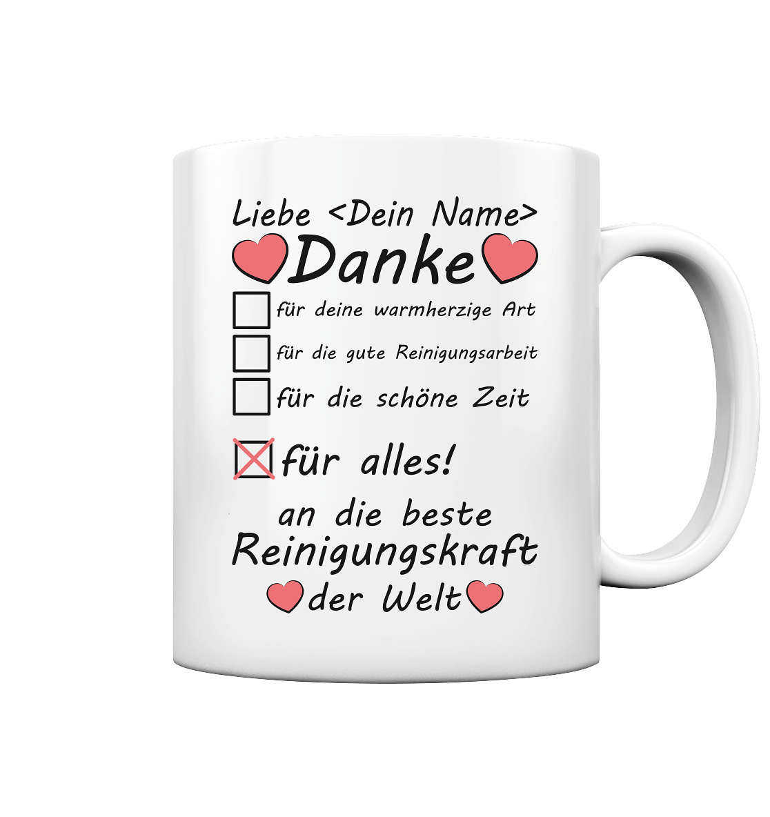 Danke Tasse an Reinigungskraft | Geschenk