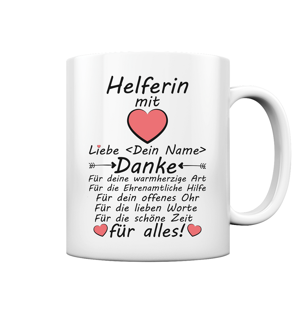 Danksagung Dankeschön Tasse an Ehrenamtliche Helferin Geschenk 2