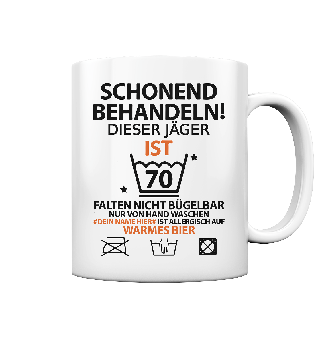 70. Geburtstag Jäger | Geschenk | Personalisierbar  Tasse