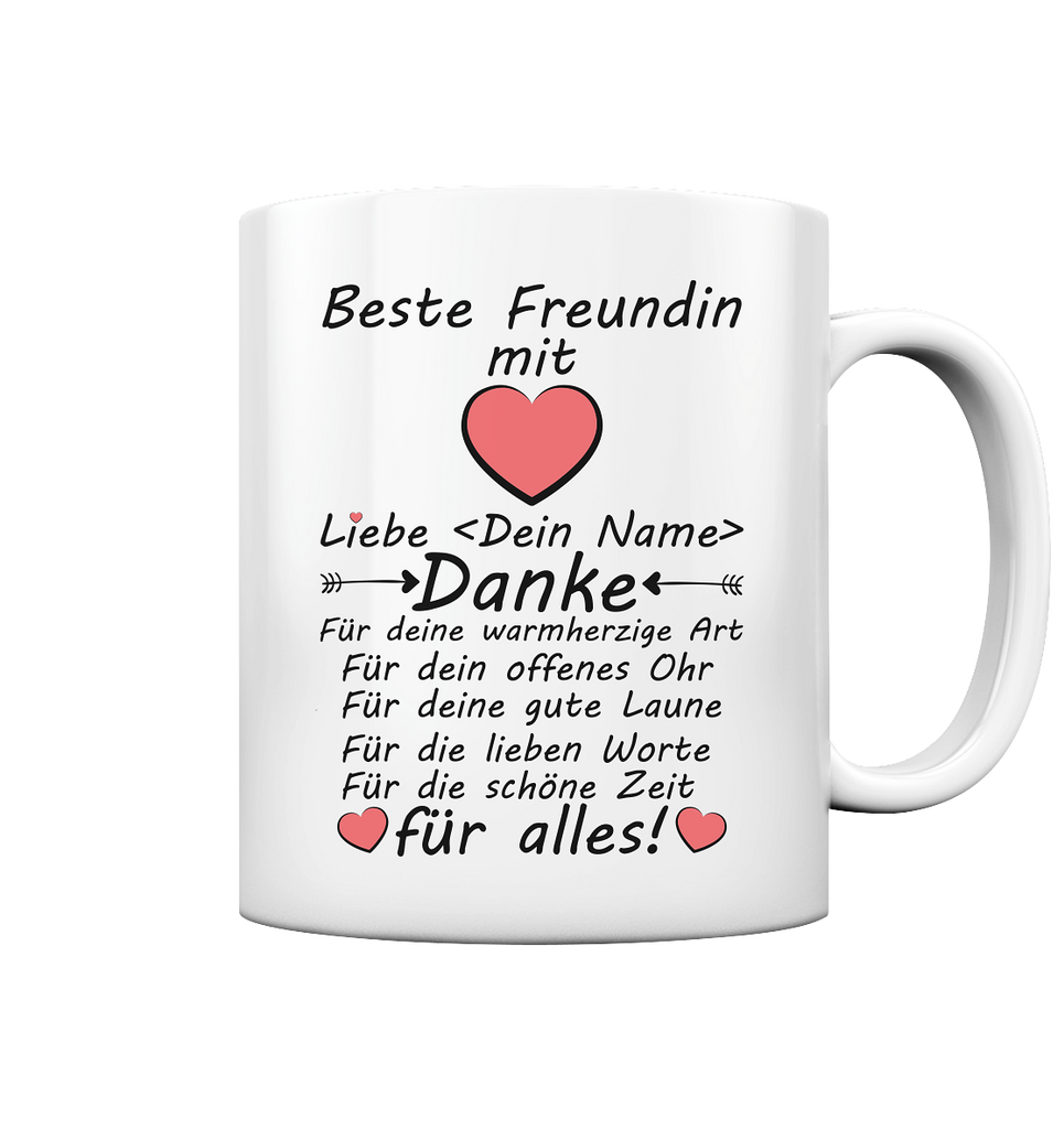 Beste Freundin zieht weg Geschenk - Danke Sagen Tasse