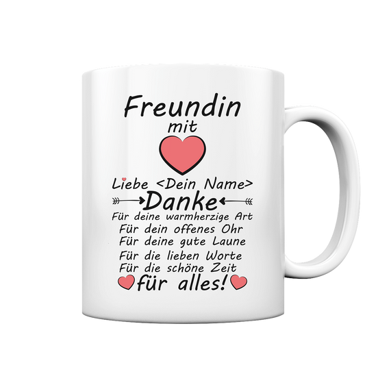 weit entfernte Freundin | Geschenk | Danke sagen  Tasse