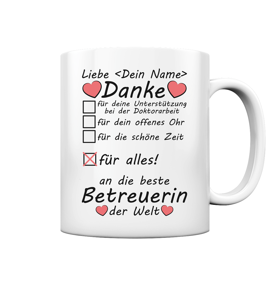 Betreuerin Doktorarbeit | Geschenk Danke für Alles 2