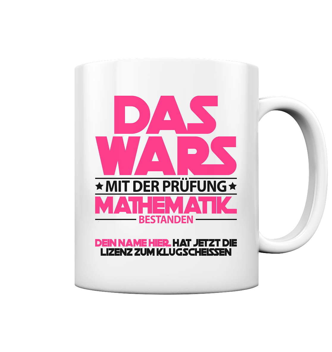 Geschenk zum Doktortitel Mathematik | Personalisiert tasse pink 2