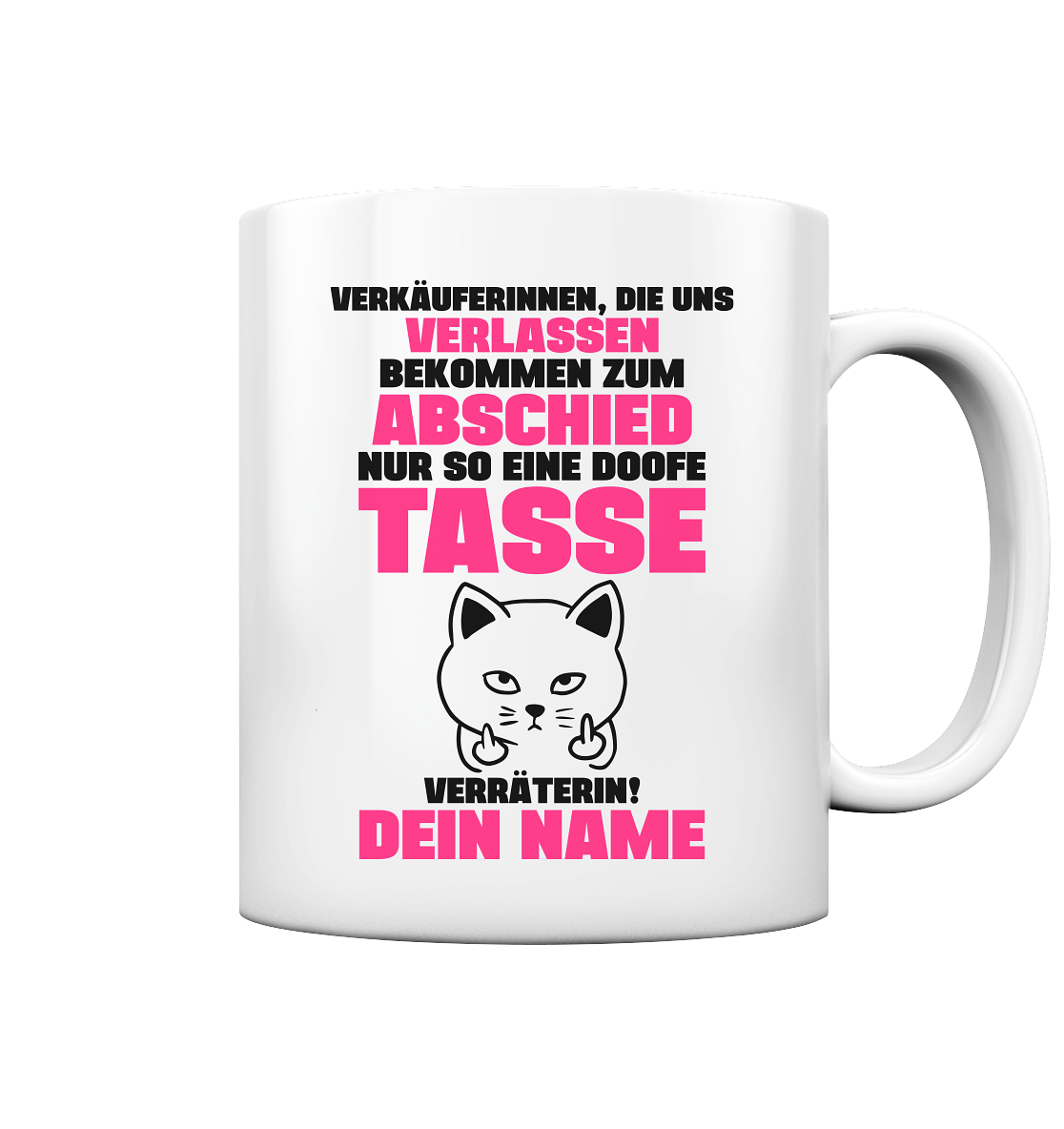 Abschiedsgeschenk für Verkäuferin Kollegin Tasse
