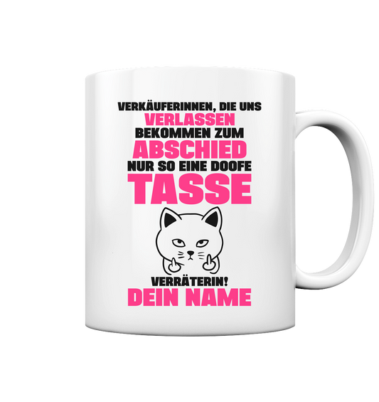Abschiedsgeschenk für Verkäuferin Kollegin Tasse