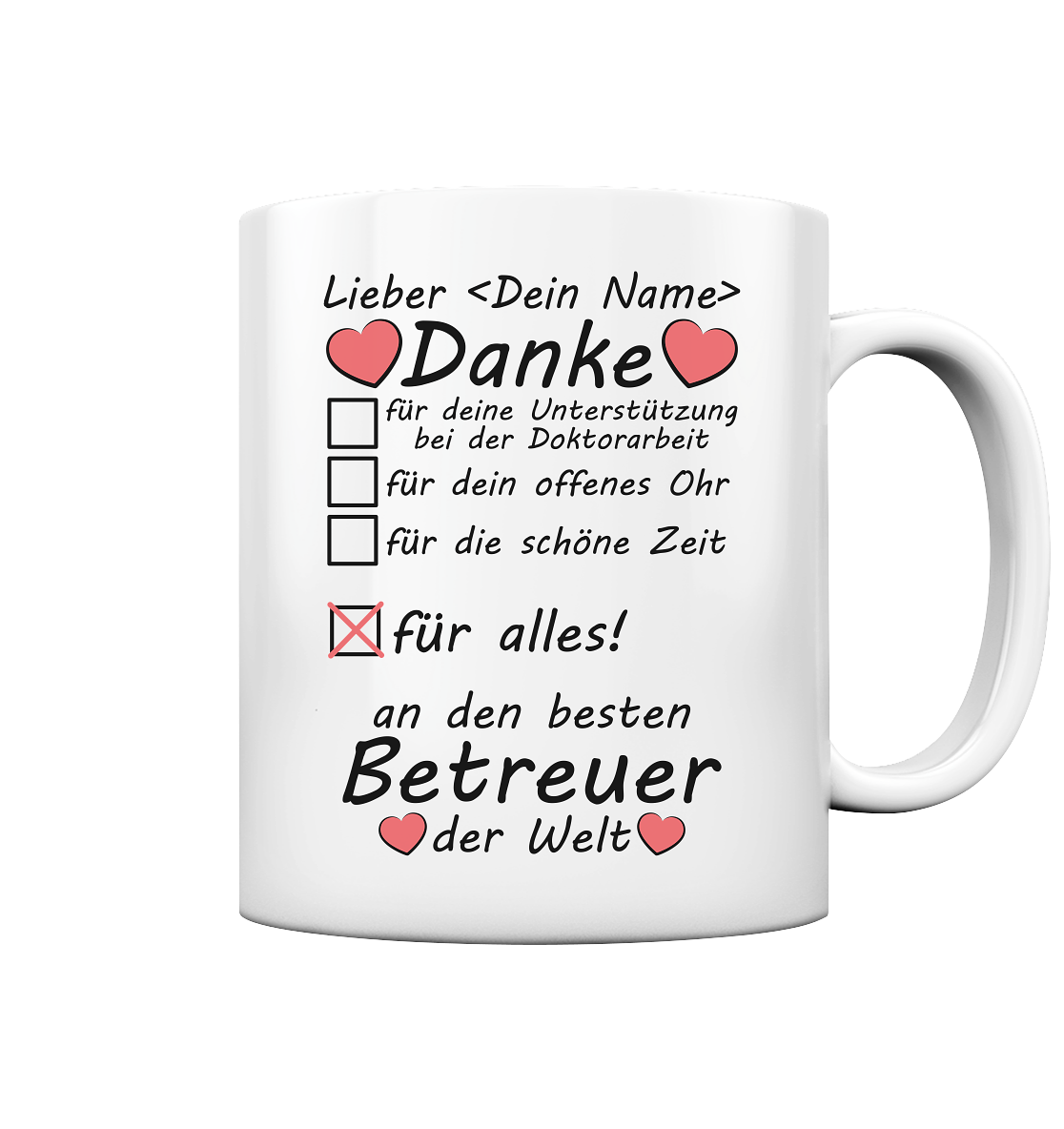 Betreuer Doktorarbeit | Geschenk Danke für Alles