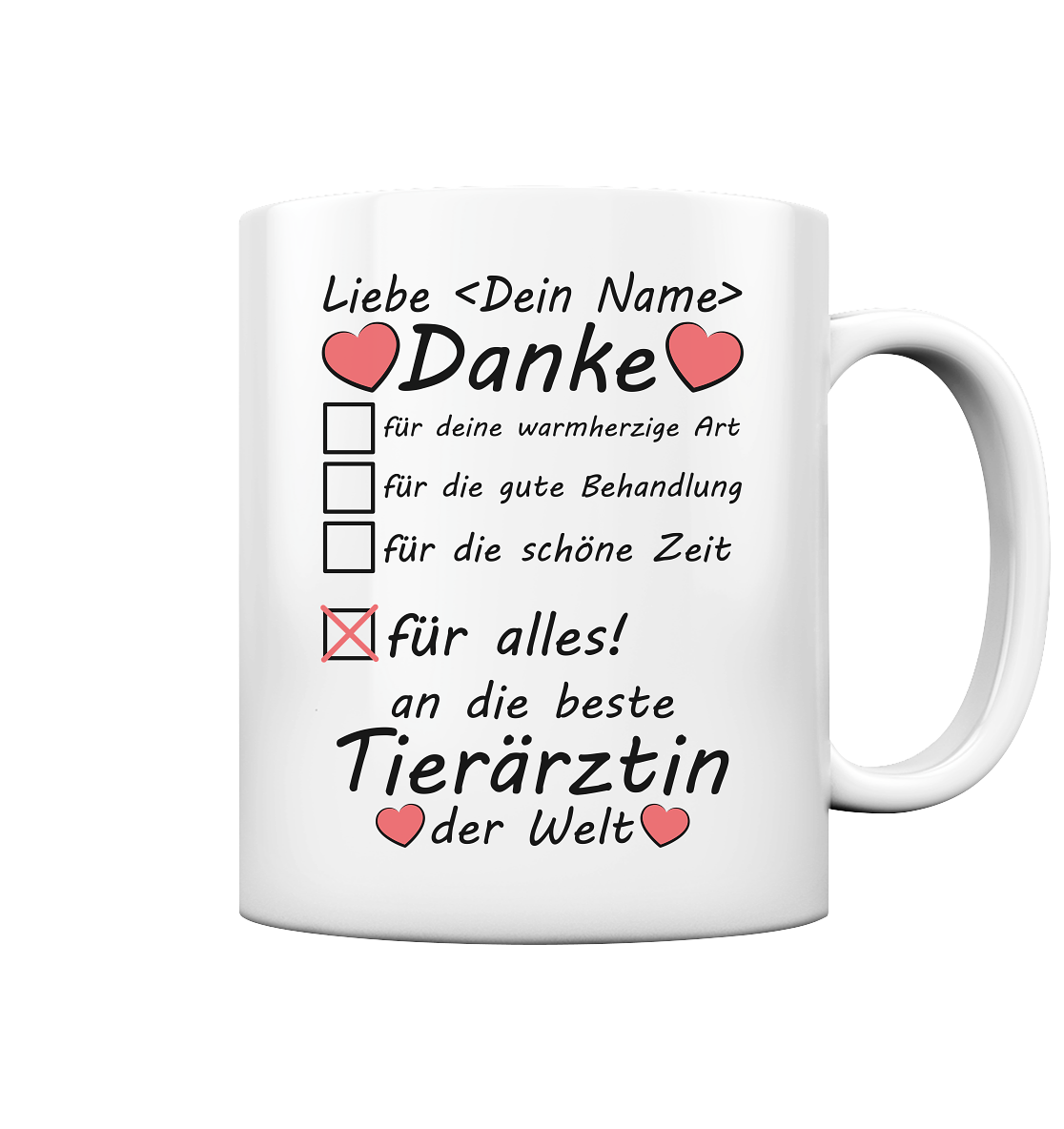 Beste Tierärztin | Danke sagen Geschenk Tasse
