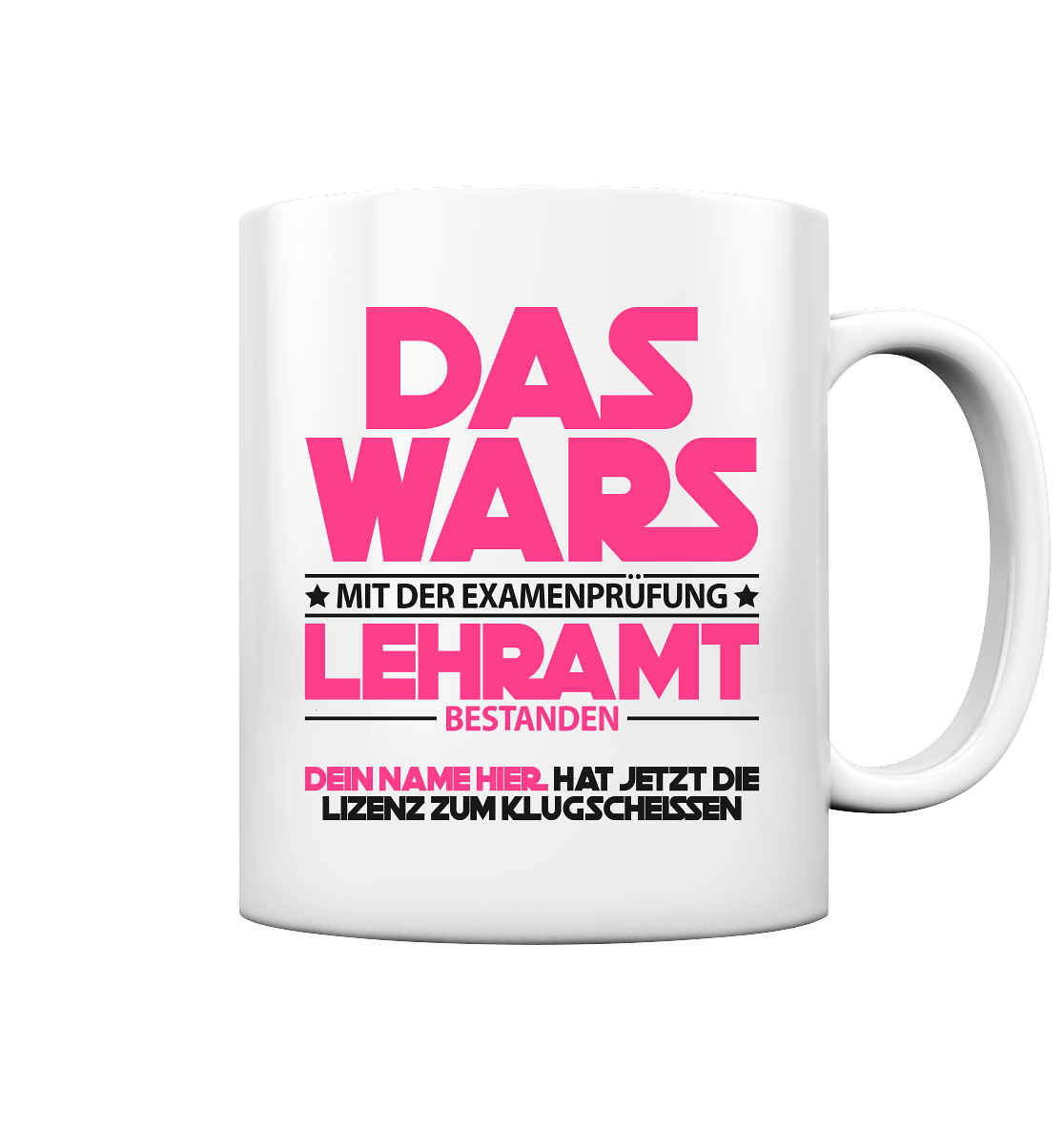 Referendariat Lehramt bestanden | Geschenk Tasse pink 2