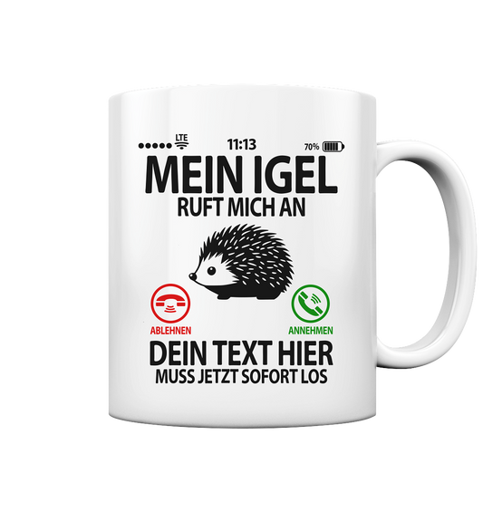 Igelfreunde Geschenk - Personalisierbare Tasse