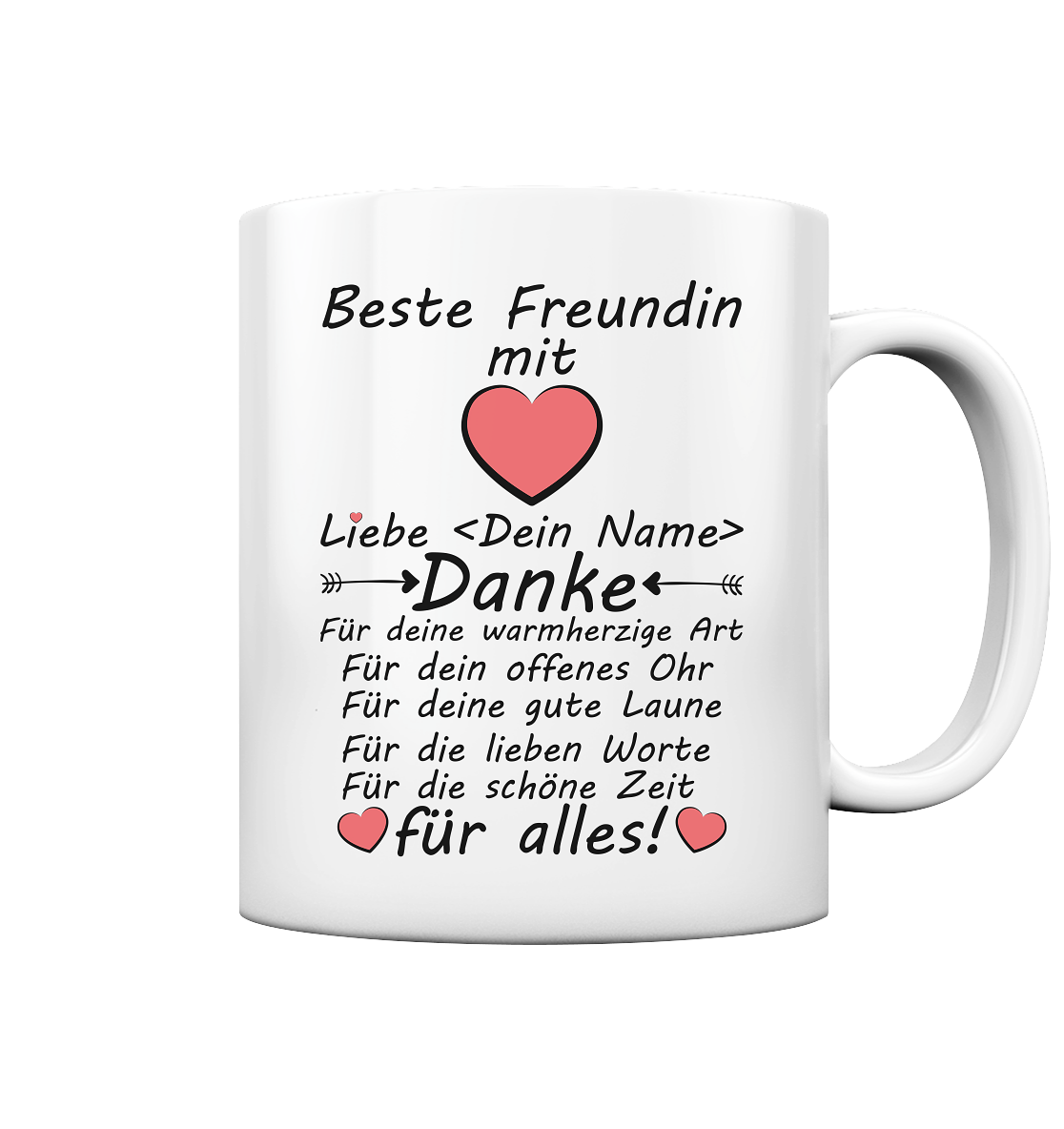 Danksagung Dankeschön an Beste Freundin als Geschenk