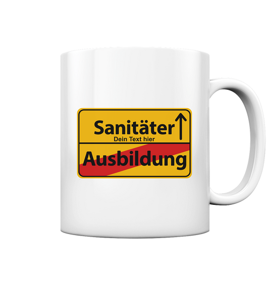 Geschenk zur bestandenen Prüfung Ausbildung Notfallsanitäter Tasse