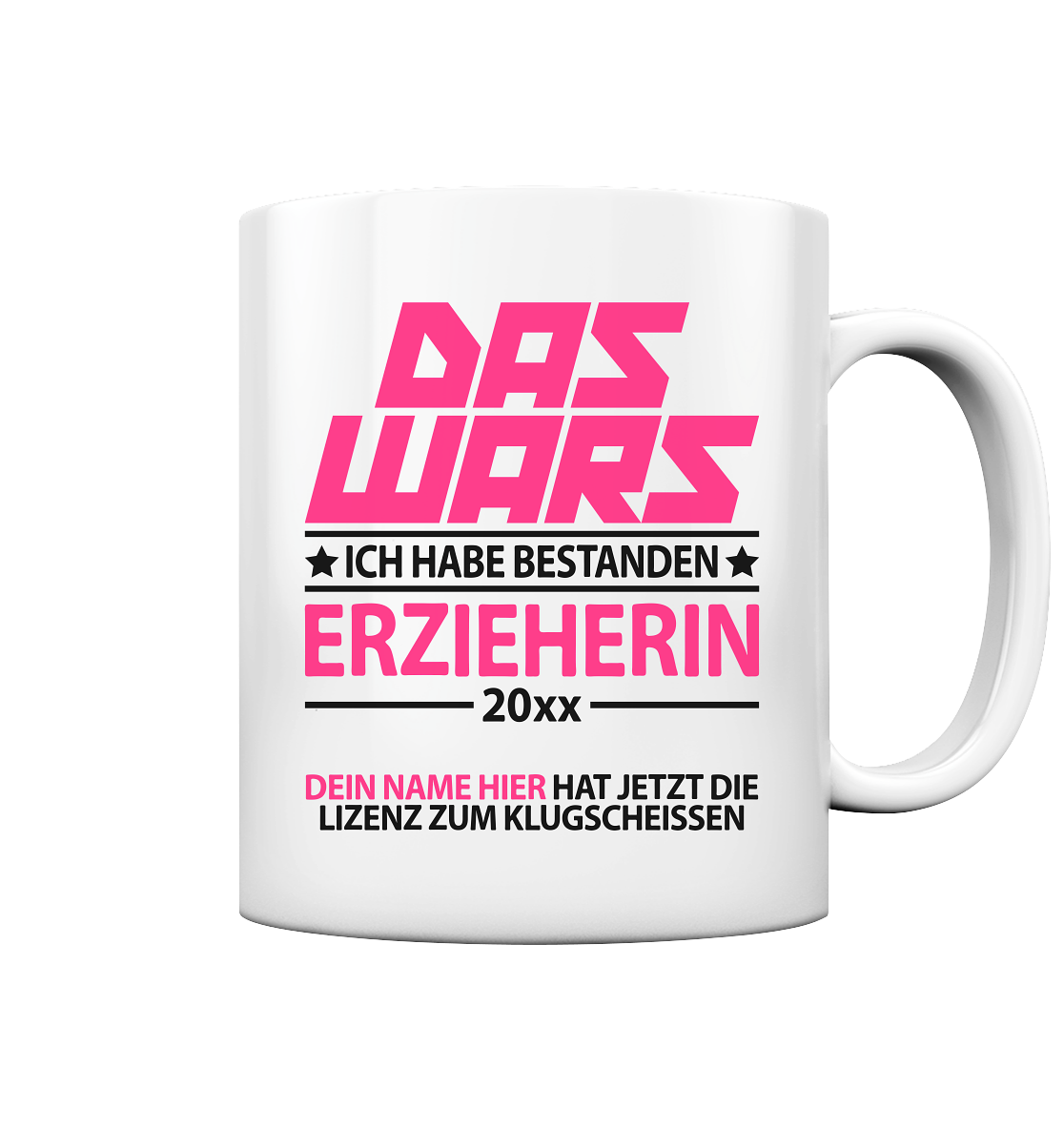 Geschenk zur bestandenen Erzieherausbildung Tasse Personalisiert