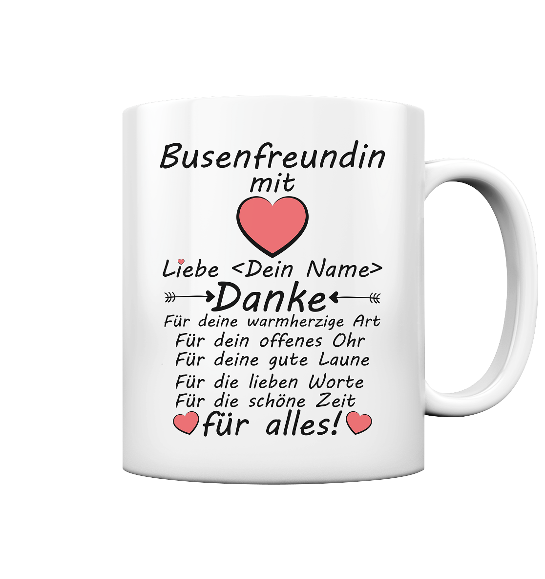 Danke Busenfreundin Tasse Personalisiert