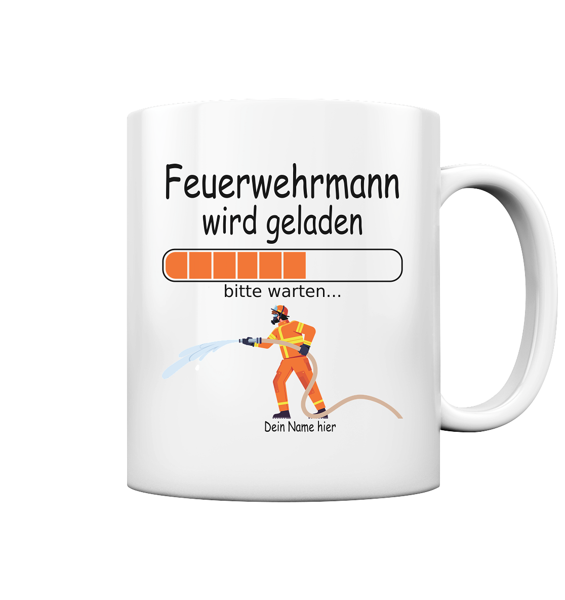 Feuerwehrmann Ausbildung | Geschenk mit Wunschnamen tasse