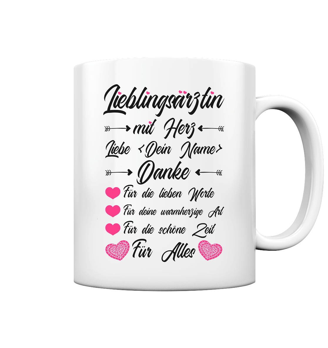 Danksagung Danke Sagen an Meine Ärztin Tasse
