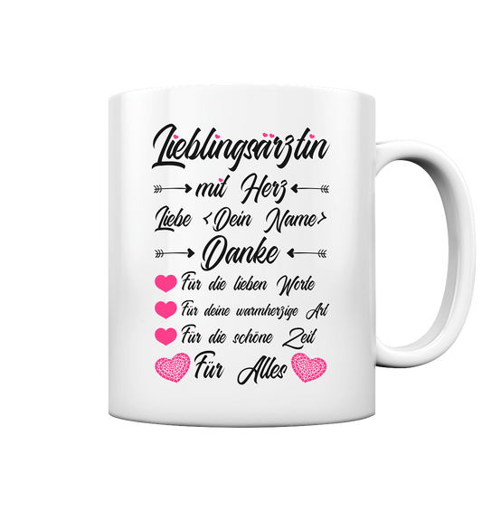 Danksagung Danke Sagen an Meine Ärztin Tasse