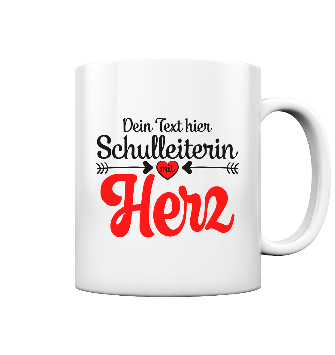 Abschiedsgeschenk Schulleiterin   Tasse mit Herz Personalisiert