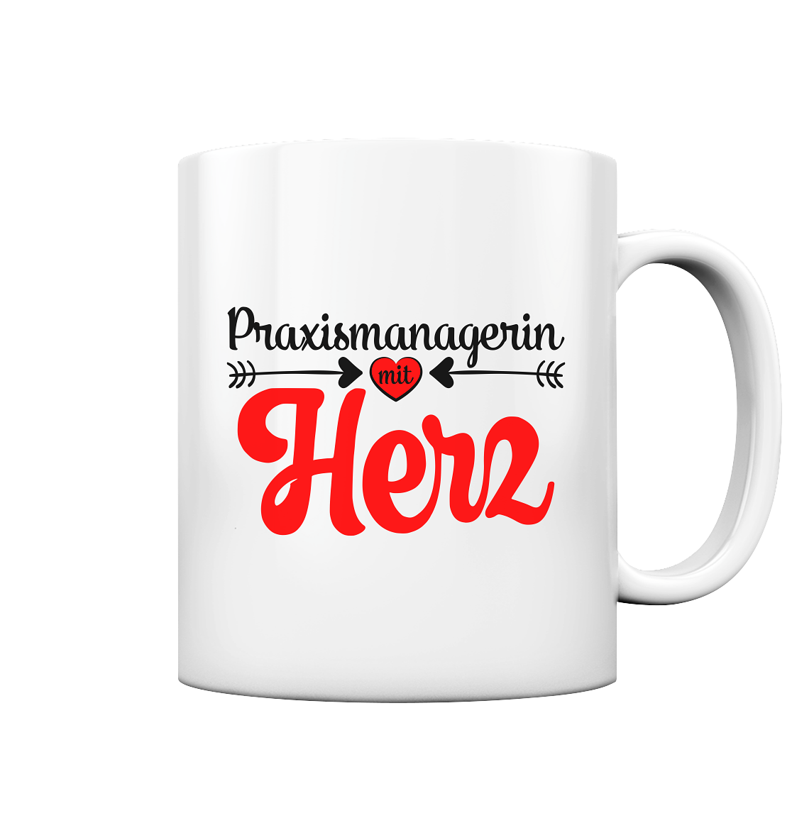 Praxismanagerin Geschenk - Tasse mit Herz